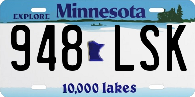 MN license plate 948LSK