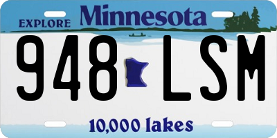 MN license plate 948LSM