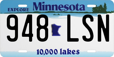 MN license plate 948LSN