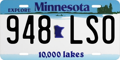 MN license plate 948LSO
