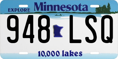 MN license plate 948LSQ