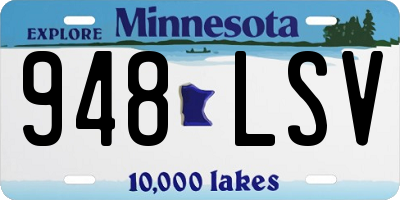 MN license plate 948LSV