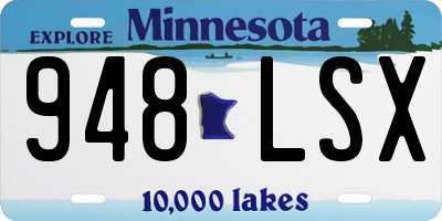 MN license plate 948LSX