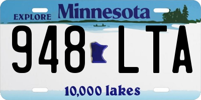 MN license plate 948LTA