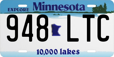 MN license plate 948LTC