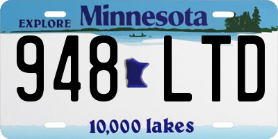 MN license plate 948LTD