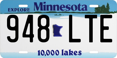 MN license plate 948LTE