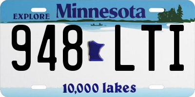MN license plate 948LTI