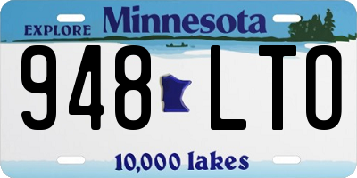 MN license plate 948LTO