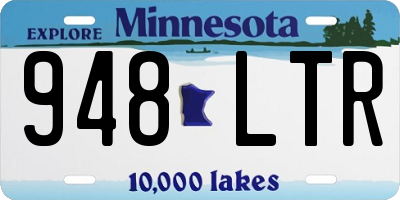 MN license plate 948LTR