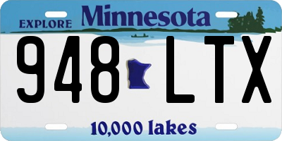 MN license plate 948LTX