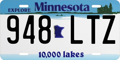 MN license plate 948LTZ