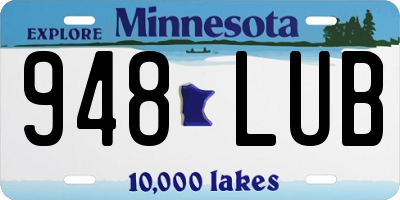MN license plate 948LUB