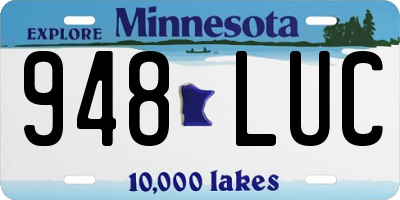 MN license plate 948LUC