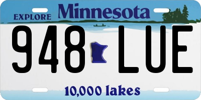 MN license plate 948LUE