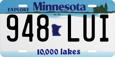 MN license plate 948LUI