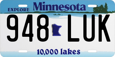 MN license plate 948LUK