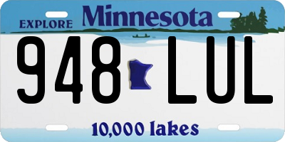 MN license plate 948LUL