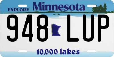 MN license plate 948LUP