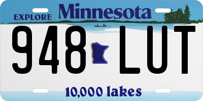 MN license plate 948LUT
