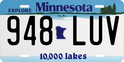 MN license plate 948LUV