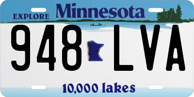 MN license plate 948LVA