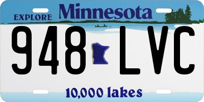 MN license plate 948LVC