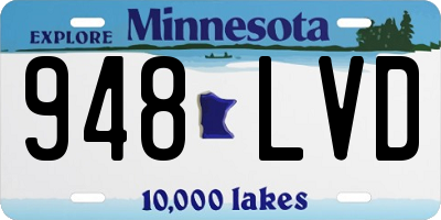 MN license plate 948LVD