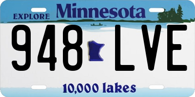 MN license plate 948LVE