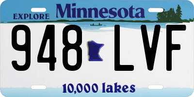 MN license plate 948LVF