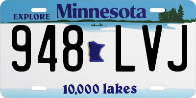 MN license plate 948LVJ