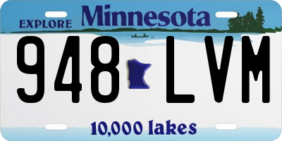 MN license plate 948LVM