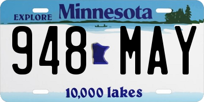 MN license plate 948MAY