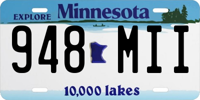 MN license plate 948MII