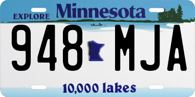 MN license plate 948MJA