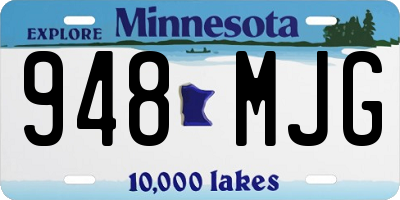 MN license plate 948MJG