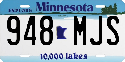 MN license plate 948MJS