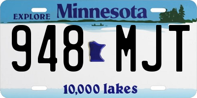 MN license plate 948MJT