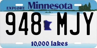 MN license plate 948MJY