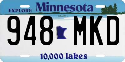 MN license plate 948MKD