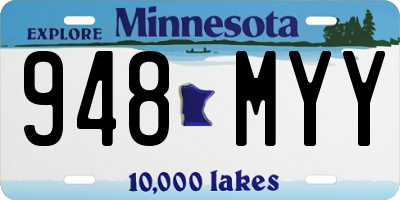 MN license plate 948MYY