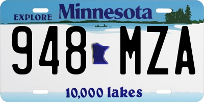 MN license plate 948MZA