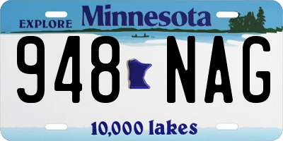 MN license plate 948NAG