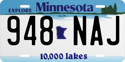 MN license plate 948NAJ
