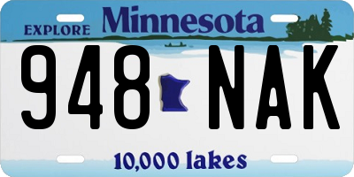 MN license plate 948NAK