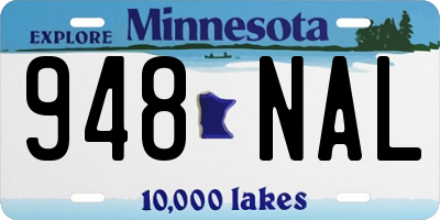 MN license plate 948NAL