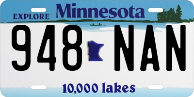MN license plate 948NAN