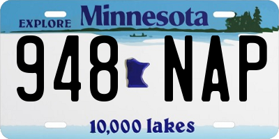 MN license plate 948NAP