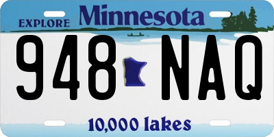 MN license plate 948NAQ