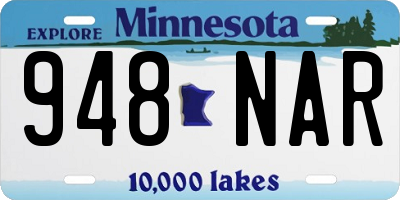 MN license plate 948NAR